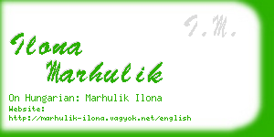 ilona marhulik business card